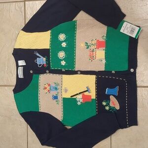 Vintage Alfred Dunner Garden Cardigan Size PL NWT